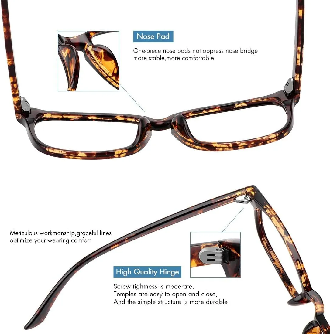 MEETSUN 3-Pack Blue Light Blocking Glasses, Anti Eye Strain Headache (Sleep Better), Computer Glasses UV400 Lens (Black   Brown Gradient   Tortoiseshell)