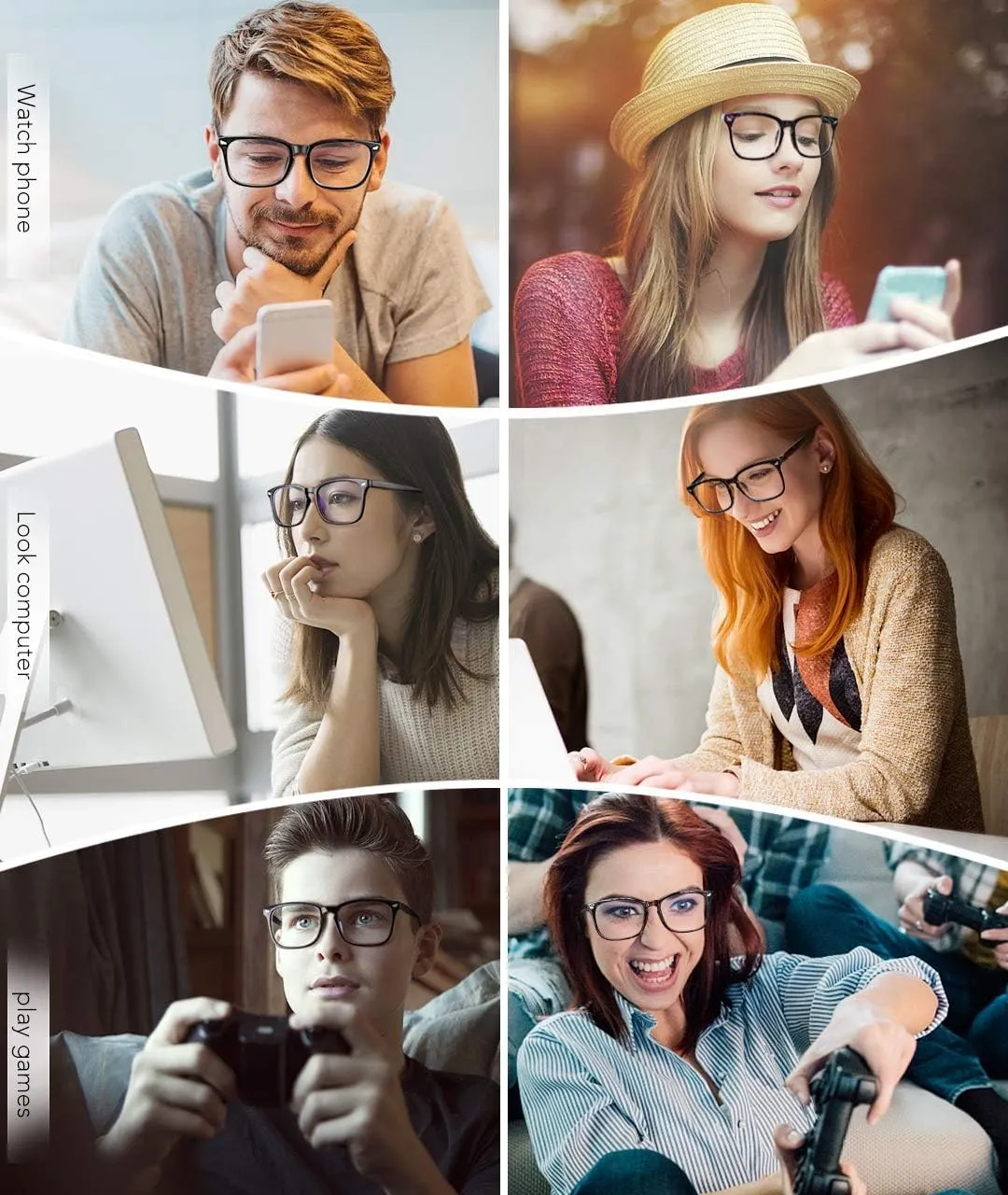 MEETSUN 3-Pack Blue Light Blocking Glasses, Anti Eye Strain Headache (Sleep Better), Computer Glasses UV400 Lens (Brown Gradient   Coffee   Tortoiseshell)