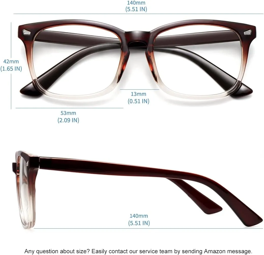 MEETSUN 3-Pack Blue Light Blocking Glasses, Anti Eye Strain Headache (Sleep Better), Computer Glasses UV400 Lens (Brown Gradient   Coffee   Tortoiseshell)