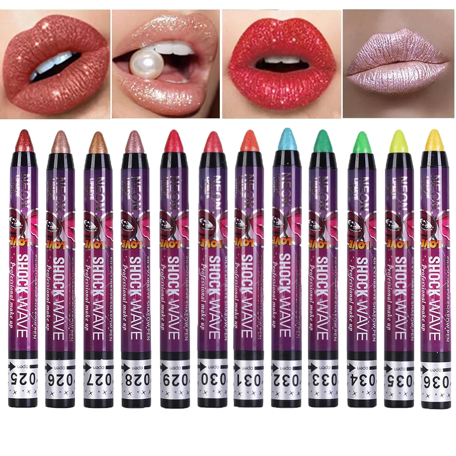 MEICOLY 12Pcs Cream Eyeshadow Stick Set, Brown Blue Gold Green Pink Glitter Eyeshadow,Shimmer Eyeshadow Crayon,Eye Brightener Stick,Pro Waterproof & Long Lasting Shiny Rotating Eyeshadow Sticks,C