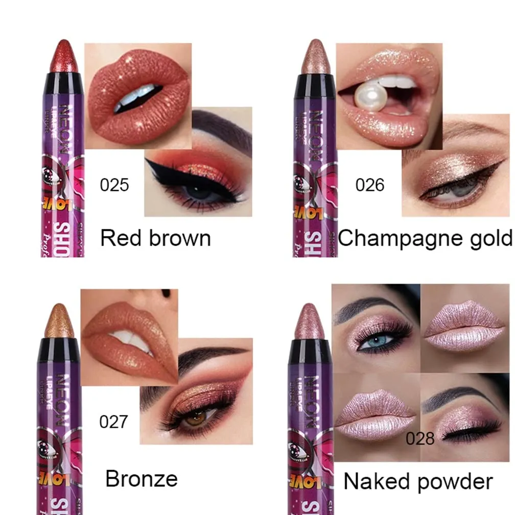 MEICOLY 12Pcs Cream Eyeshadow Stick Set, Brown Blue Gold Green Pink Glitter Eyeshadow,Shimmer Eyeshadow Crayon,Eye Brightener Stick,Pro Waterproof & Long Lasting Shiny Rotating Eyeshadow Sticks,C