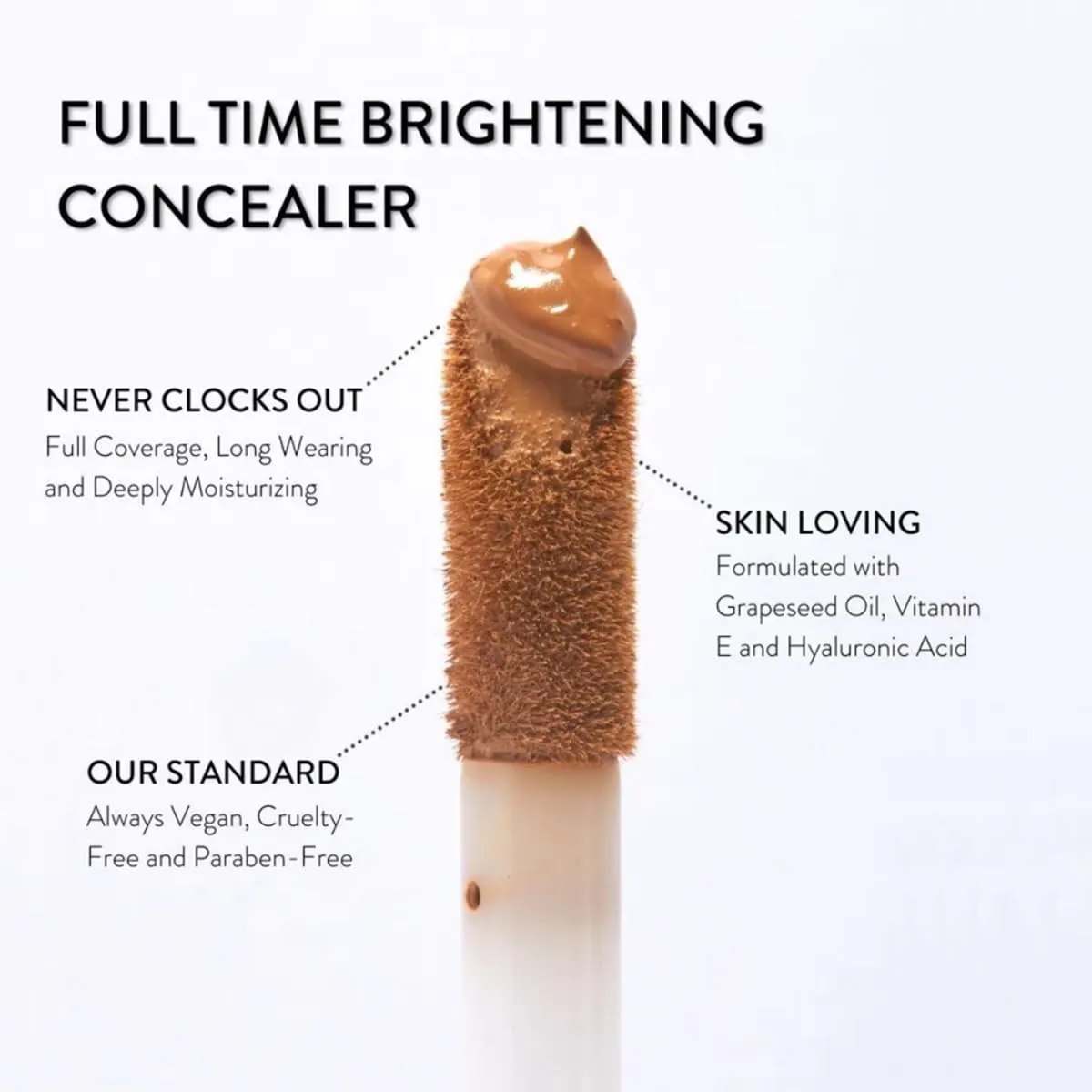 Mented Cosmetics Full-Time Eye Brightening Concealer for Women, Lightweight Full-Coverage Eye Makeup Concealer, Under Eyes Make Up Corrector, Blemishes & Contour, Nine to Five