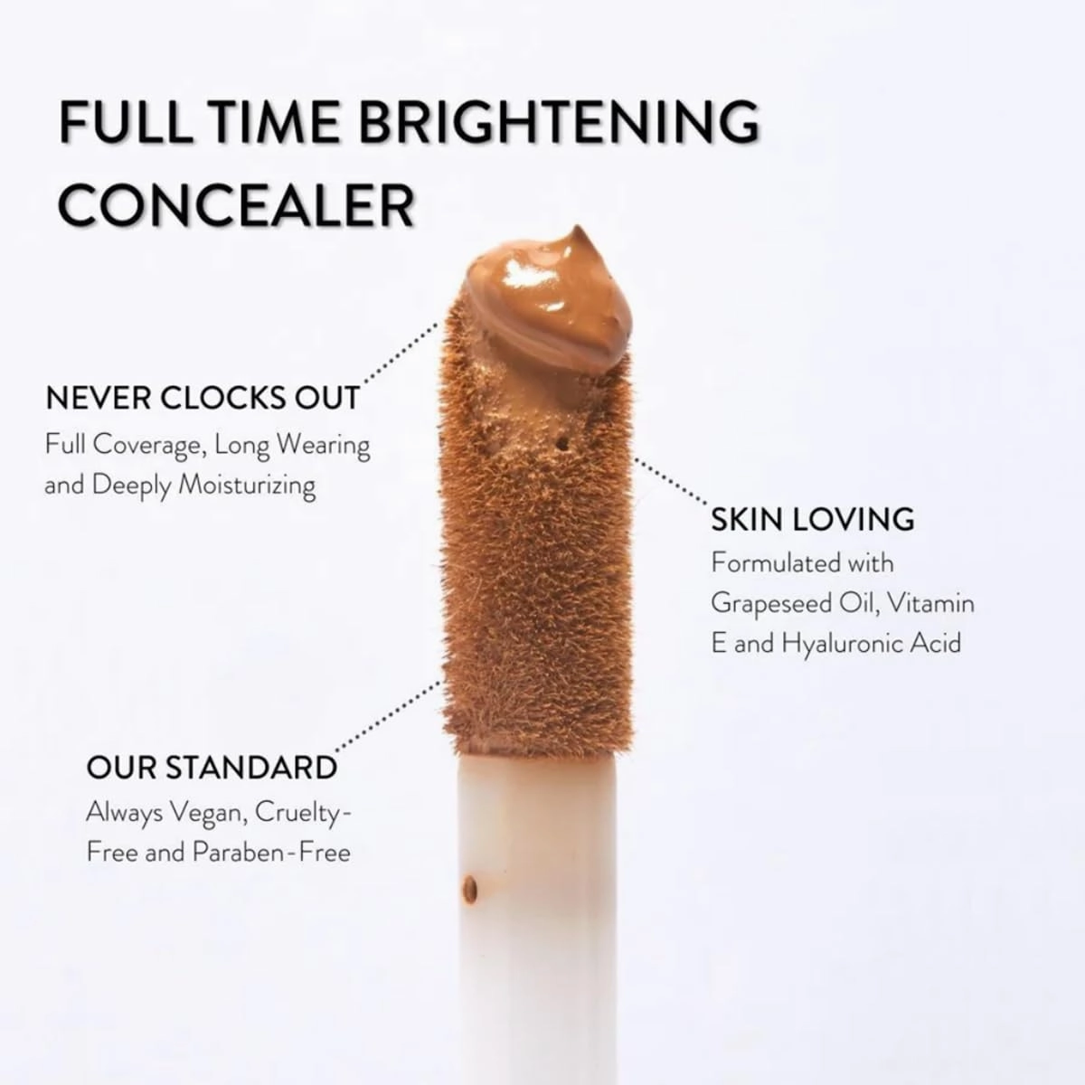 Mented Cosmetics Full-Time Eye Brightening Concealer for Women, Lightweight Full-Coverage Eye Makeup Concealer, Under Eyes Make Up Corrector, Blemishes & Contour, Peak Performance