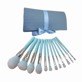 Mikinona Makeup Brush Set 12pcs Blending Brush Highlighter Full Function Rich Volume Gentle Frost Handle