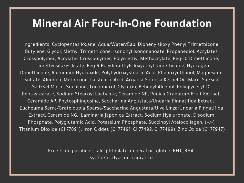 Mineral Air Four-in-One Foundation for Mineral Air Mist Device—Color, 10 ml, Travel Size - Medium Tan
