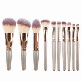 Mini 10 Pieces Makeup Brushes Set Foundation Powder Blush Eyeshadow Concealer Lip Eye Make Up Brush