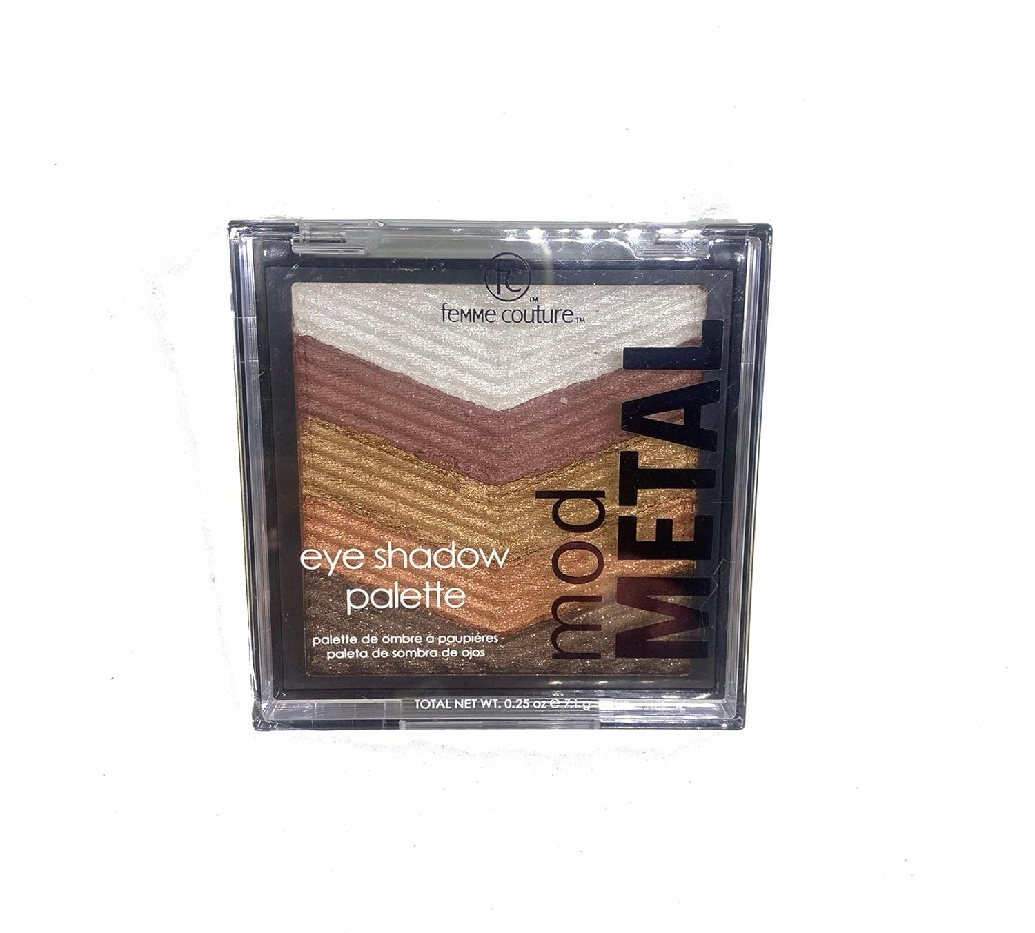 Mod Metal Eye Shadow, 5 Metallic/Shimmer Shades Palette (Silver, Brown, Golden, Copper and Mocca) Perfect for the Holidays!