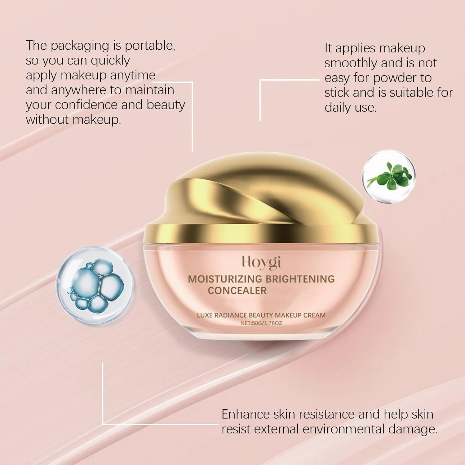 Moisturizing Brightening Concealer Tone Up Cream, Moisturizing Tone-Up Cream for Dark Circles, Puffiness, Redness (2PCS, Medium)