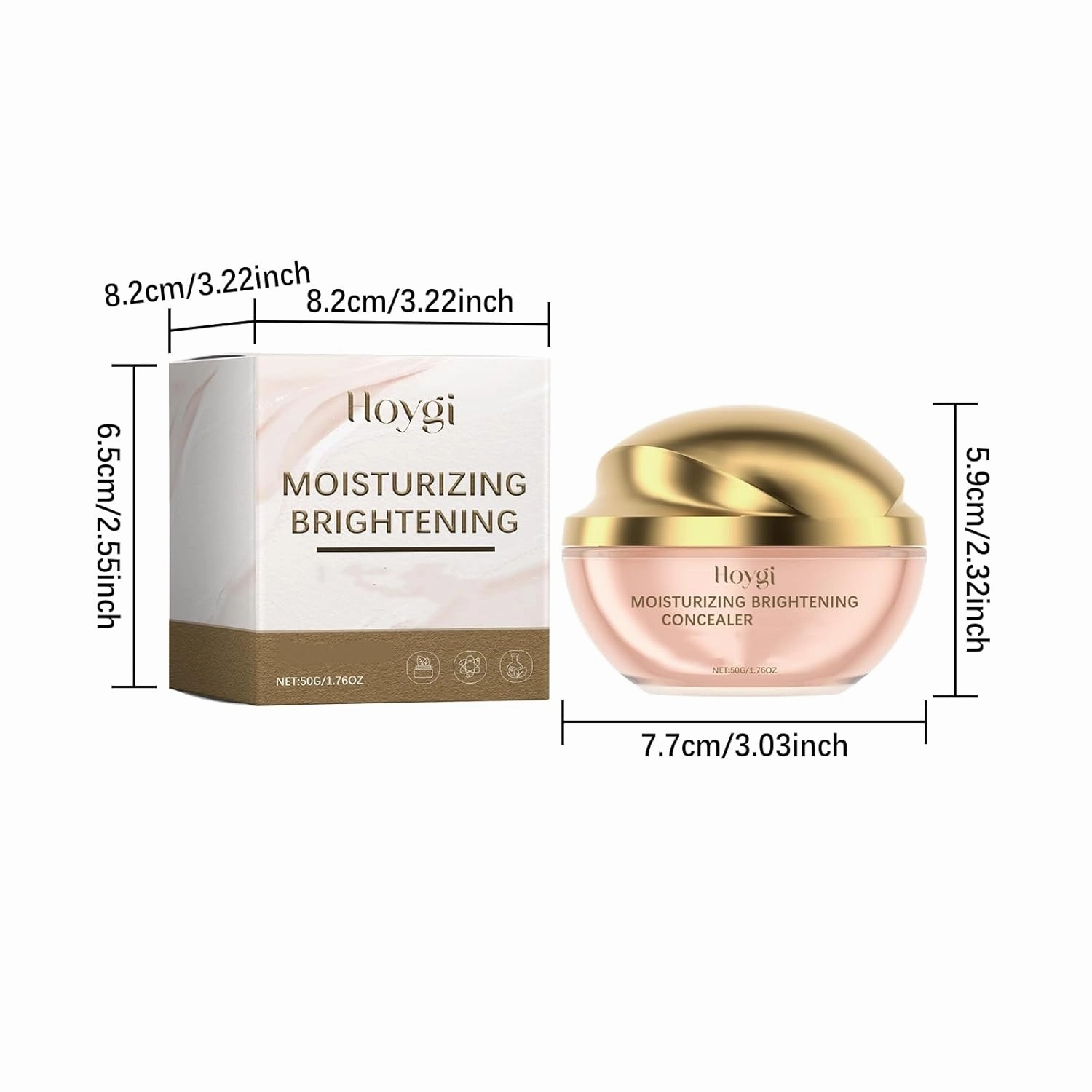 Moisturizing Brightening Concealer Tone Up Cream, Moisturizing Tone-Up Cream for Dark Circles, Puffiness, Redness (2PCS, Medium)