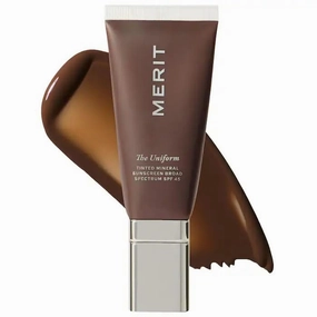 M𝔼RIT - The Uniform Tinted Mineral Sunscreen Broad Spectrum SPF 45, Fragrance Free, Non-Comedogenic, Lightweight, buildable, oil-free - Color: (2 - rich cool) - Size: (1.7 oz/50 mL)