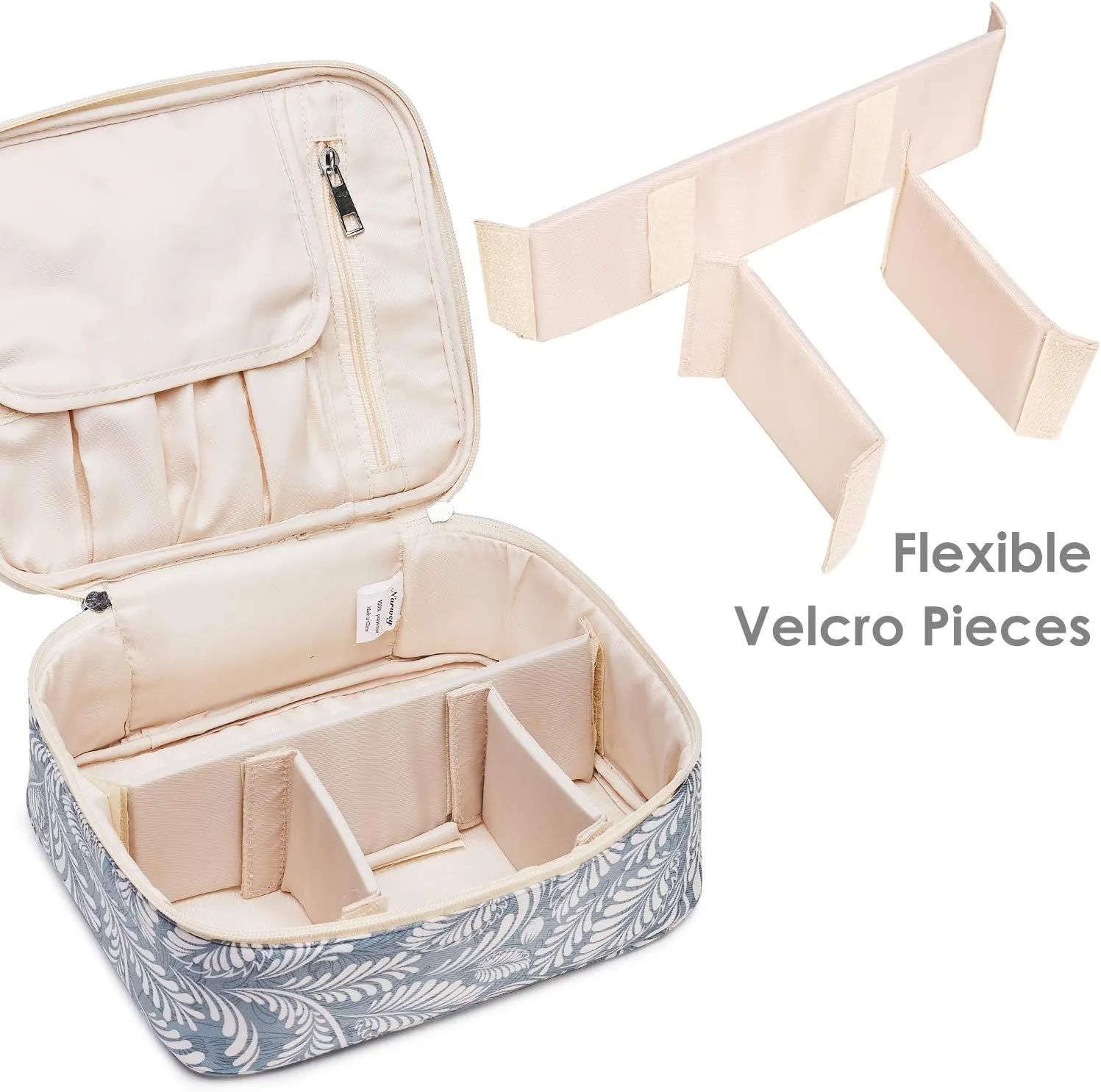 Narwey Travel Makeup Bag Large Cosmetic Bag Makeup Case Organizer for Women