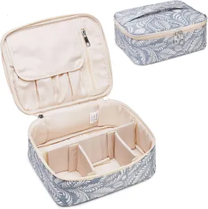 Narwey Travel Makeup Bag Large Cosmetic Bag Makeup Case Organizer for Women
