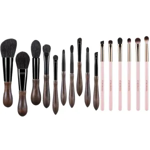 Natural Goat Hair Make up Brushes Set Professional, Portable Small Travel Natural Makeup Brushes, eyeshadow brushes set