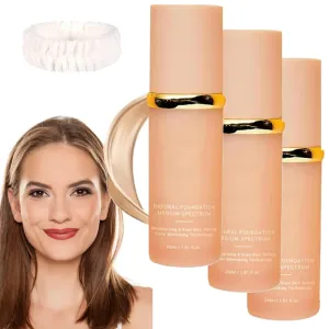 Neutrain 4 in 1 Foundation, Neutrain Foundation 4 in 1 - Light Spectrum, Neutrain 4 in 1 Foundation Full Coverage, Color Changing Foundation, Moisturizing Foundation Makeup (3PCS)