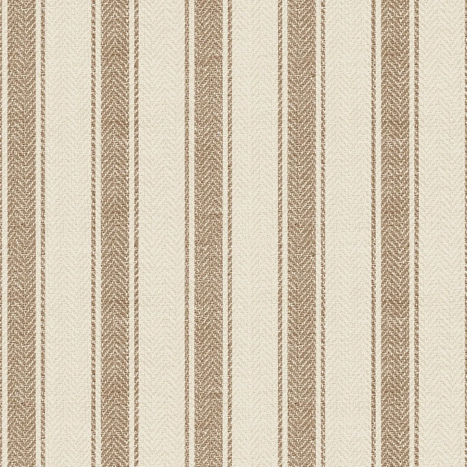 Neutral Beige Stripe Peel and Stick Fabric Canvas Wallpaper - Temporary Wallpaper for Accent Wall, Bathroom, Bedroom, Living Room (Brown)