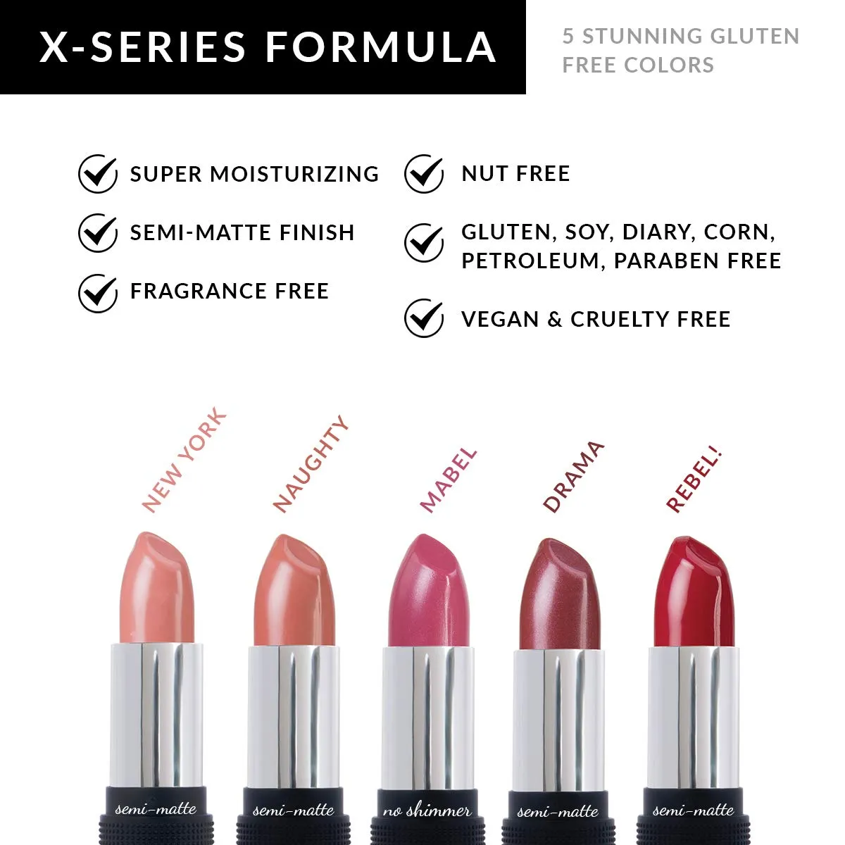 New York Full Body Lipstick for Women - Vegan Gluten Free Organic Lipstick - Creamy Lip Color, Nourishing Lip Makeup w Vitamin E - BROWN NUDE LIPSTICK SHADE