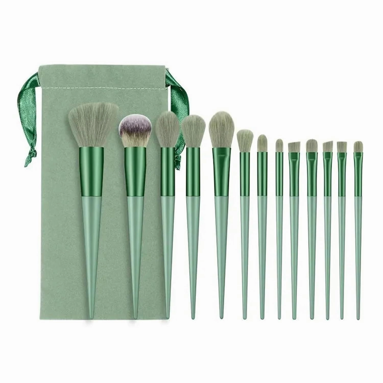 New 13Pc Makeup Brushes Set Makeup Concealer Brush Blush Loose Powder Brush Eye Shadow Highlighter Foundation Brush Beauty Tools(Blue EVA)