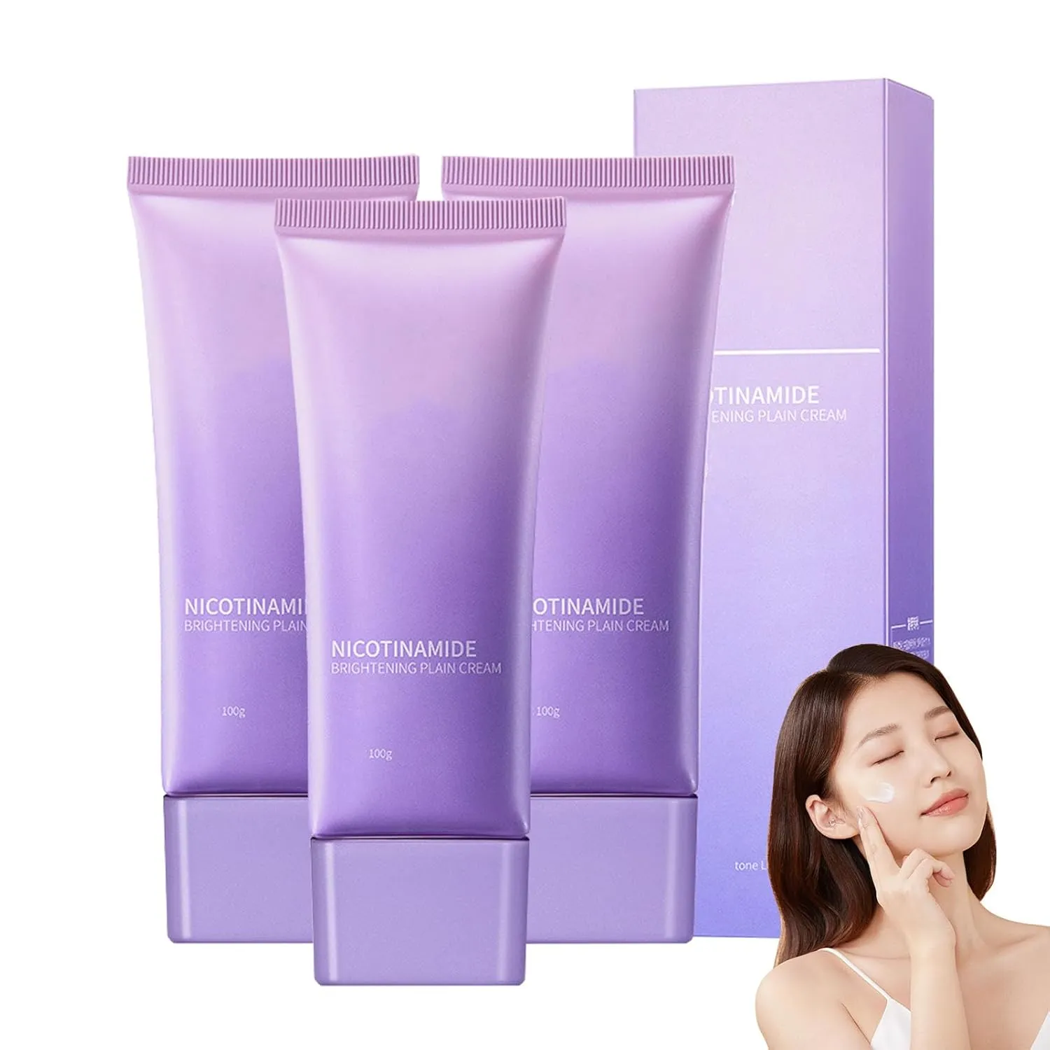 Niacinamide Isolation Cream for Face, 5-in-1 Multi-cream Functions, Swarous Vitamin C Makeup Tone up Cream, Concealer Smooth All Day Long, for All Skin Types (3pcs, 100g)