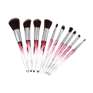 NOLITOY 10pc Crystal Makeup Brushes Set Diamond Handle Beauty Tools Blush Brush Suit for Women