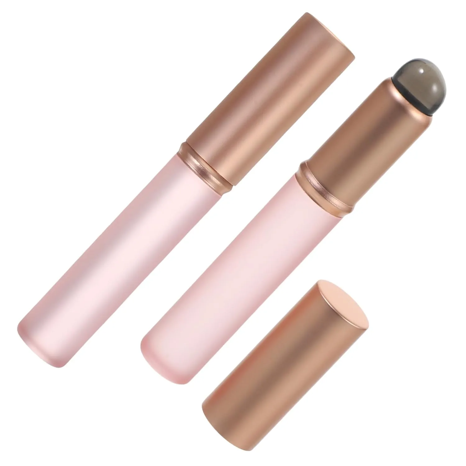 NOLITOY 10pcs Travel Lip Brush Applicators Ergonomic Lip Gloss Wands for Women Compact Makeup Tool for Balm Gloss Concealer Go Cosmetics