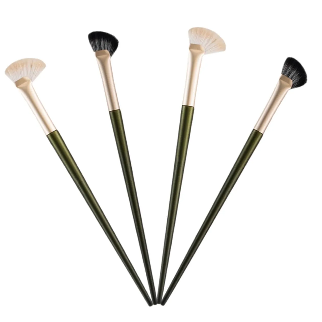 NOLITOY 3sets Angled Makeup Brush Set Nose Contour Brush Eyeshadow Blending Tool for Professional Application 4pcs*3