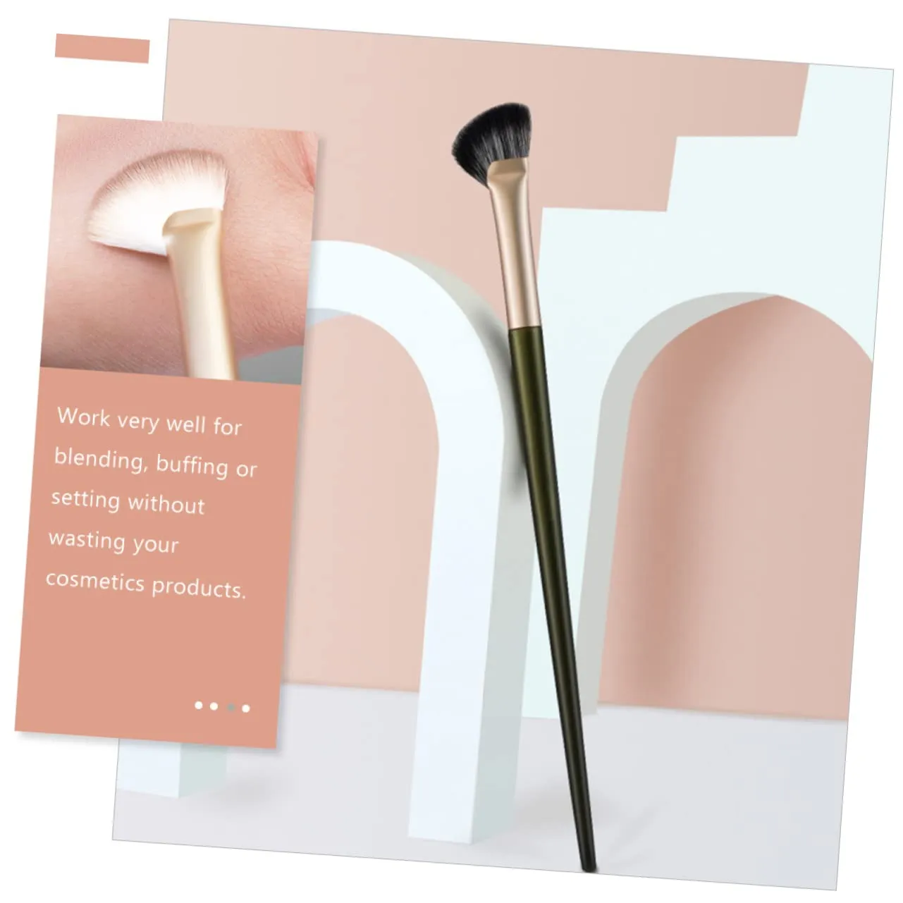 NOLITOY 3sets Angled Makeup Brush Set Nose Contour Brush Eyeshadow Blending Tool for Professional Application 4pcs*3