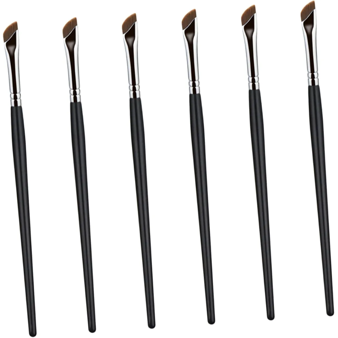 NOLITOY 6pcs Angled Eyeliner Brush for Eye Makeup Professional Eye Shadow and Concealer Brushes for Beginners and Makeup Artists Soft Synthetic Bristles for Precise Application