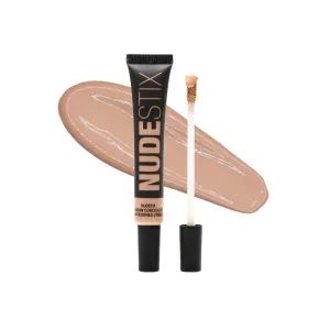 Nudestix NudeFix Cream Concealer, Lightweight Liquid, Natural Finish Makeup, Hydrating, Brightening, Under Eye Dark Circle Corrector, Reduces Redness and Blemishes, 0.34 fl oz (10 ml)
