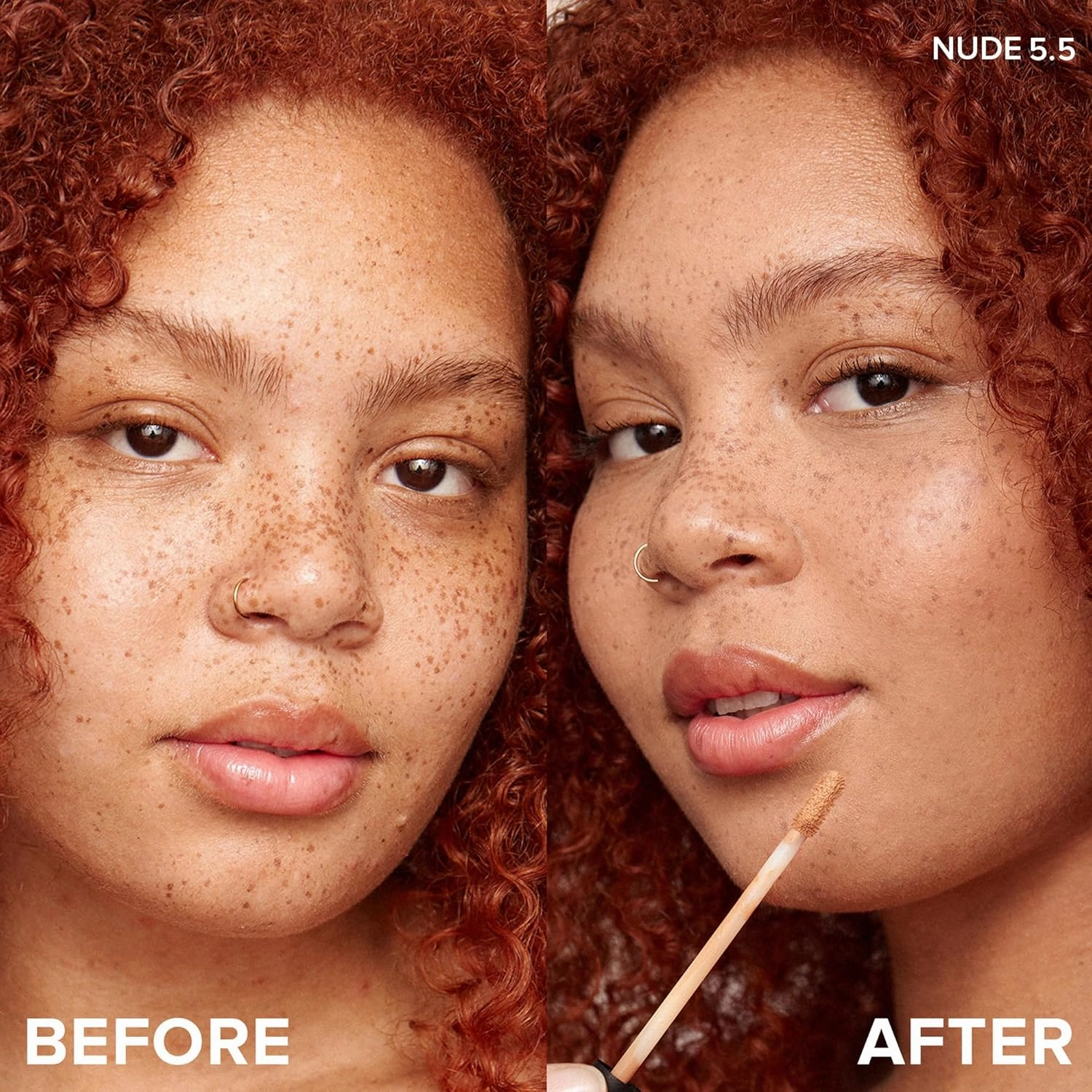 Nudestix NudeFix Cream Concealer, Lightweight Liquid, Natural Finish Makeup, Hydrating, Brightening, Under Eye Dark Circle Corrector, Reduces Redness and Blemishes, 0.34 fl oz (10 ml)