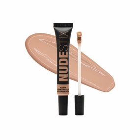 Nudestix NudeFix Cream Concealer, Lightweight Liquid, Natural Finish Makeup, Hydrating, Brightening, Under Eye Dark Circle Corrector, Reduces Redness and Blemishes, 0.34 fl oz (10 ml)