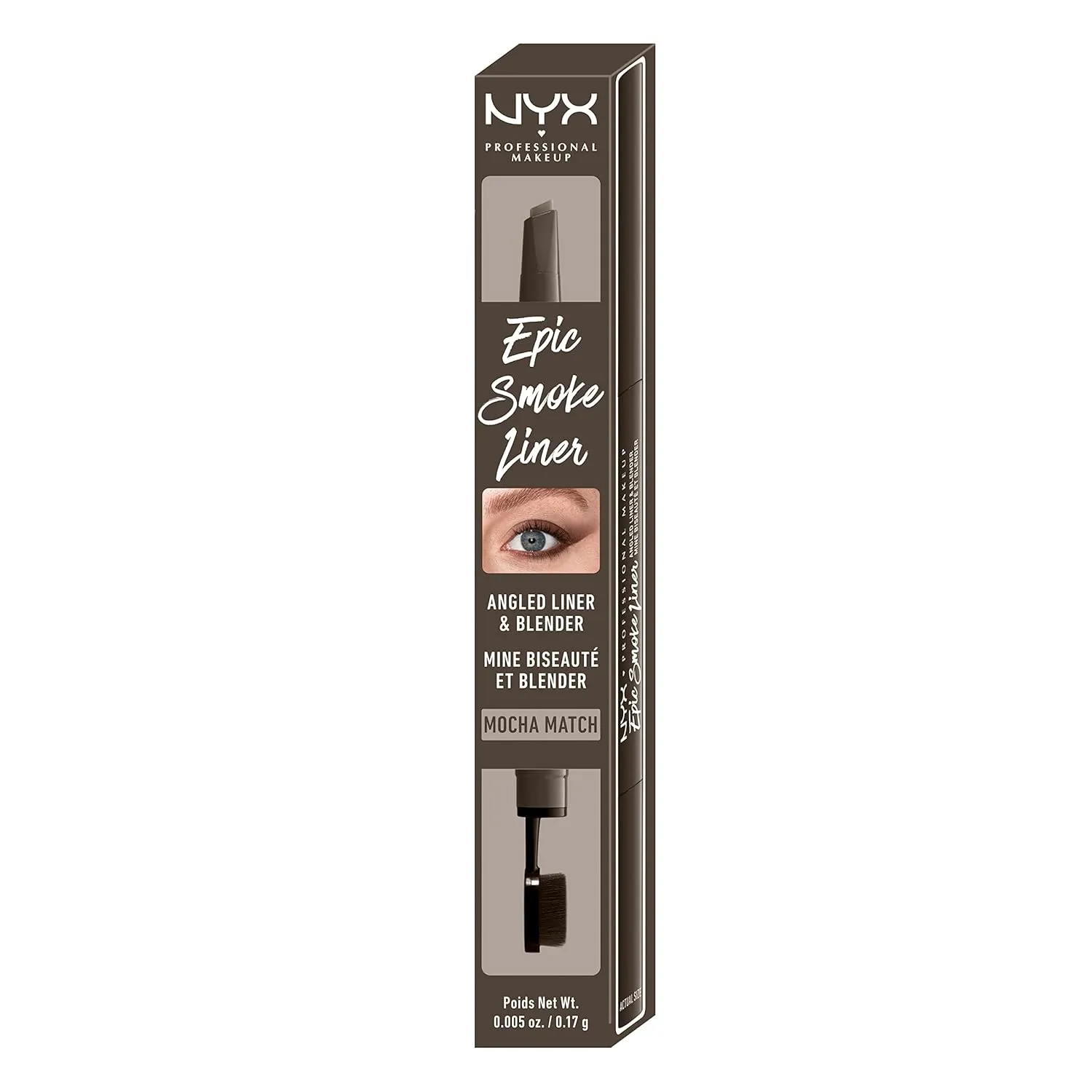 NYX PROFESSIONAL MAKEUP Epic Smoke Liner, Vegan Smokey Eyeliner - Mocha Match (Deep Brown)