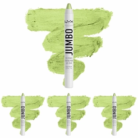 NYX PROFESSIONAL MAKEUP Jumbo Eye Pencil, Blendable Eyeshadow Stick & Eyeliner Pencil - Matcha (Green) (Pack of 4)