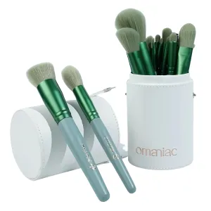 OMANIAC Makeup Brush Set 20Pcs with Storage Case.Used for Powder,Foundation,Highlight,Eye Shadow,Concealer,etc.Suitable for Makeup Beginners,Best Gift for Women/Girls（Green）