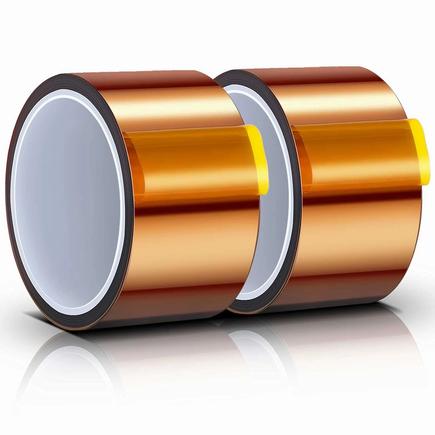 Outus 2 Rolls Heat Sublimation Tape High Temperature Transfer Tape Heat Resistant Polyimide for Electronics 3D Printers DIY Crafts(Dark Brown,50 mm Wide)
