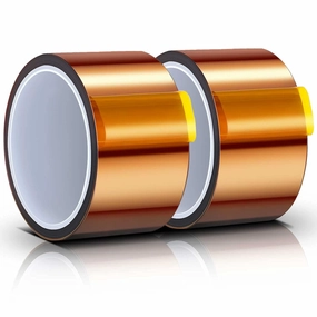 Outus 2 Rolls Heat Sublimation Tape High Temperature Transfer Tape Heat Resistant Polyimide for Electronics 3D Printers DIY Crafts(Dark Brown,50 mm Wide)