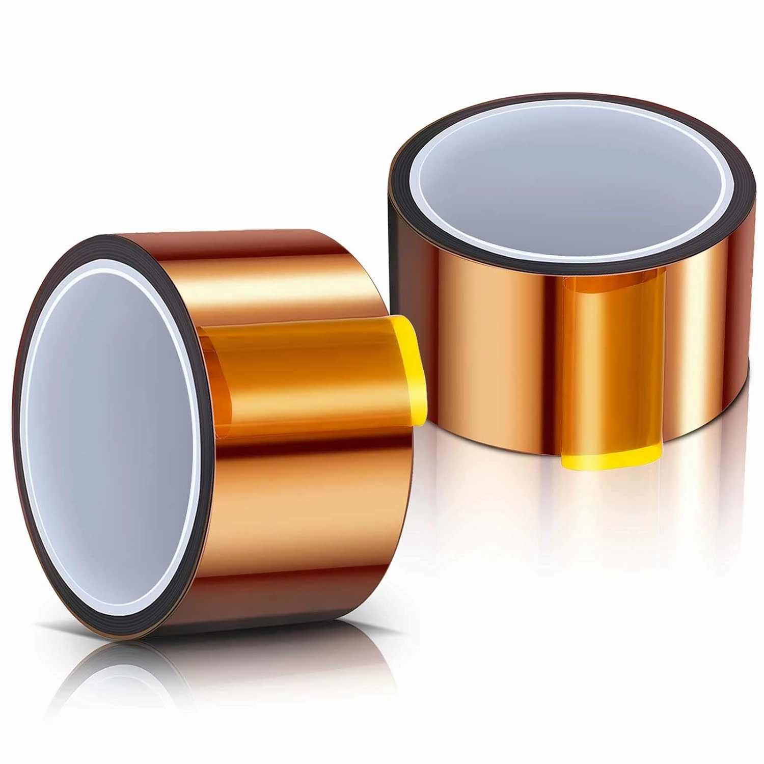 Outus 2 Rolls Heat Sublimation Tape High Temperature Transfer Tape Heat Resistant Polyimide for Electronics 3D Printers DIY Crafts(Dark Brown,50 mm Wide)