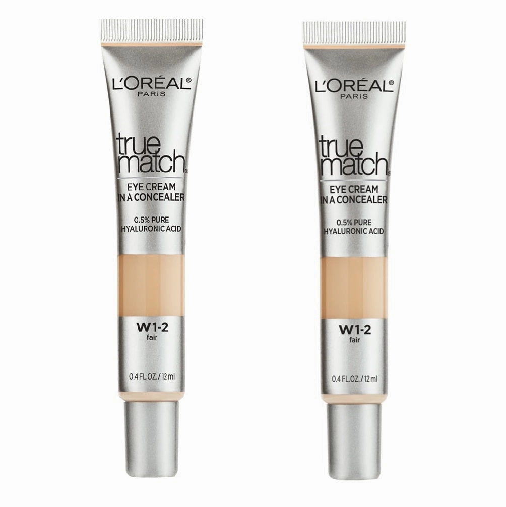 Pack of 2 L'Oreal Paris True Match Eye Cream In A Concealer, Fair w1-2