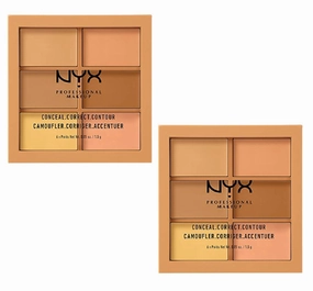 Pack of 2 NYX Conceal Correct Contour Palette, Medium 3CP02