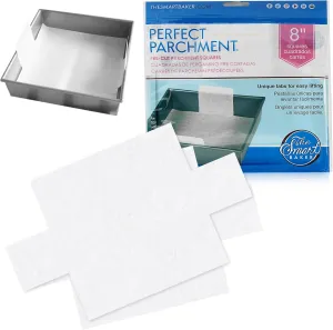 Parchment Paper Sheets for Baking: Oven Safe Parchment Paper, Brown Parchment Sheets, Bakery Quality Baking Paper for Perfect Results, High Temperature, Cooking Sheets, 24 Count, 9 Inch Square