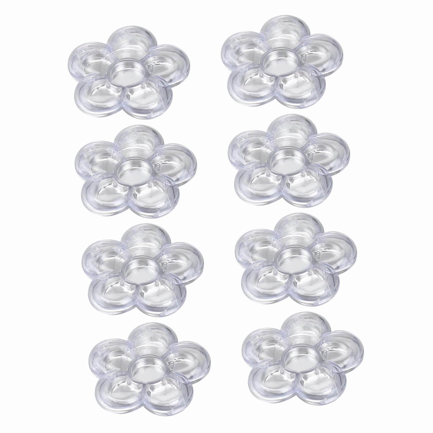 PartyKindom 8pcs Packing Box Empty Palette for Makeup Clear Empty Eyeshadow Palette Clear Name Boxes Highlighters Cosmetic Jar Palette Empty Bins Fit Me Concealer Containers for Organizing