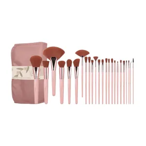 Perfect Nude 24-Piece Makeup Brush Set | Nature Collection | Ultra-Soft & Cruelty-Free Bristles | Professional & Beginner-Friendly | Includes Travel Pouch