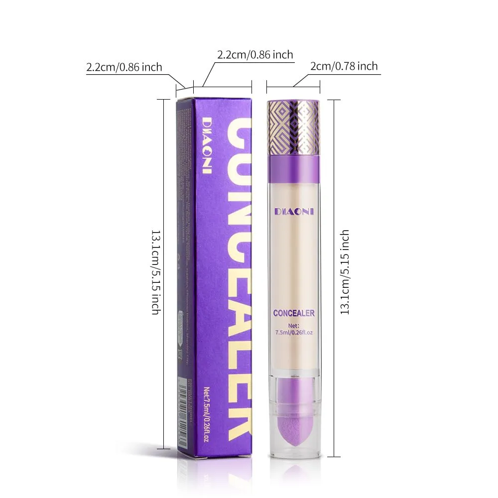 pistro Double-Ended Concealer Stick, Full Coverage Liquid Makeup for Blemishes, Dark Spots, and Acne Scars, Long-Lasting, Lightweight, 7.5ML (2Pcs-# 03 IVORY NUD)