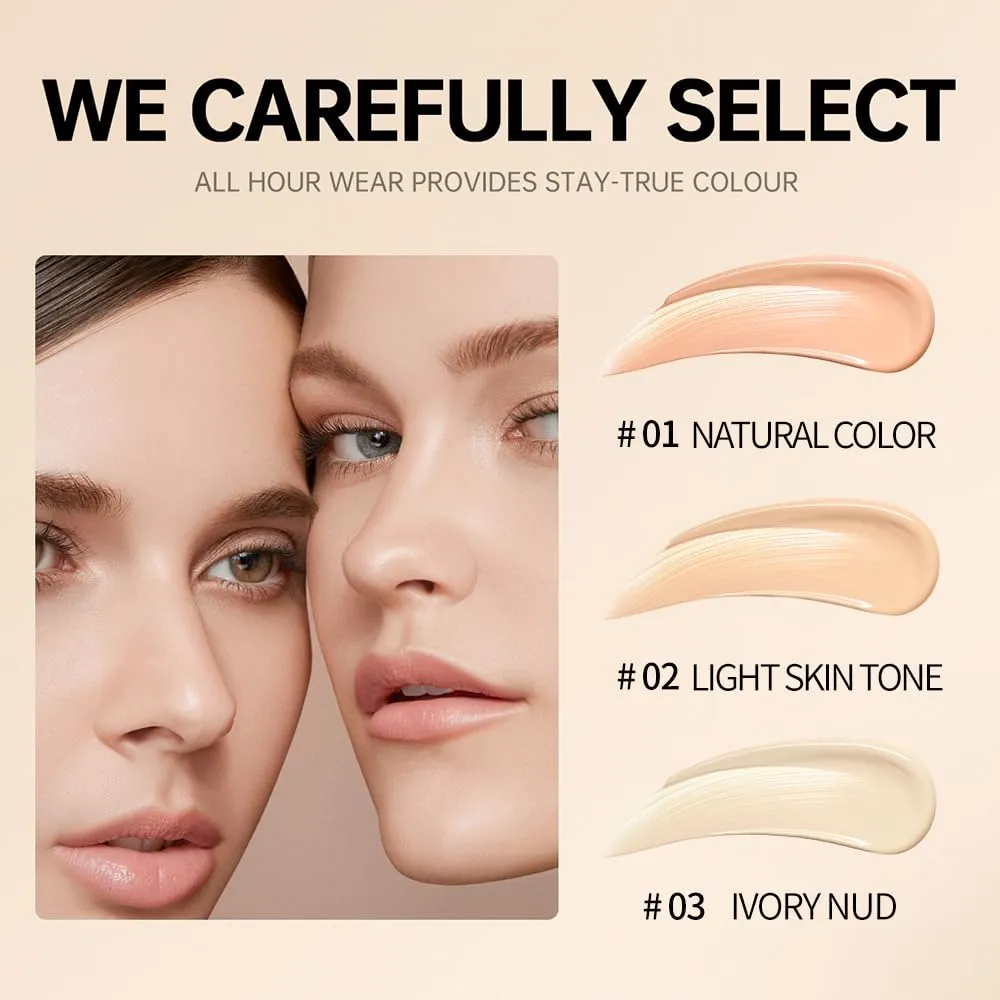 pistro Double-Ended Concealer Stick, Full Coverage Liquid Makeup for Blemishes, Dark Spots, and Acne Scars, Long-Lasting, Lightweight, 7.5ML (2Pcs-# 03 IVORY NUD)