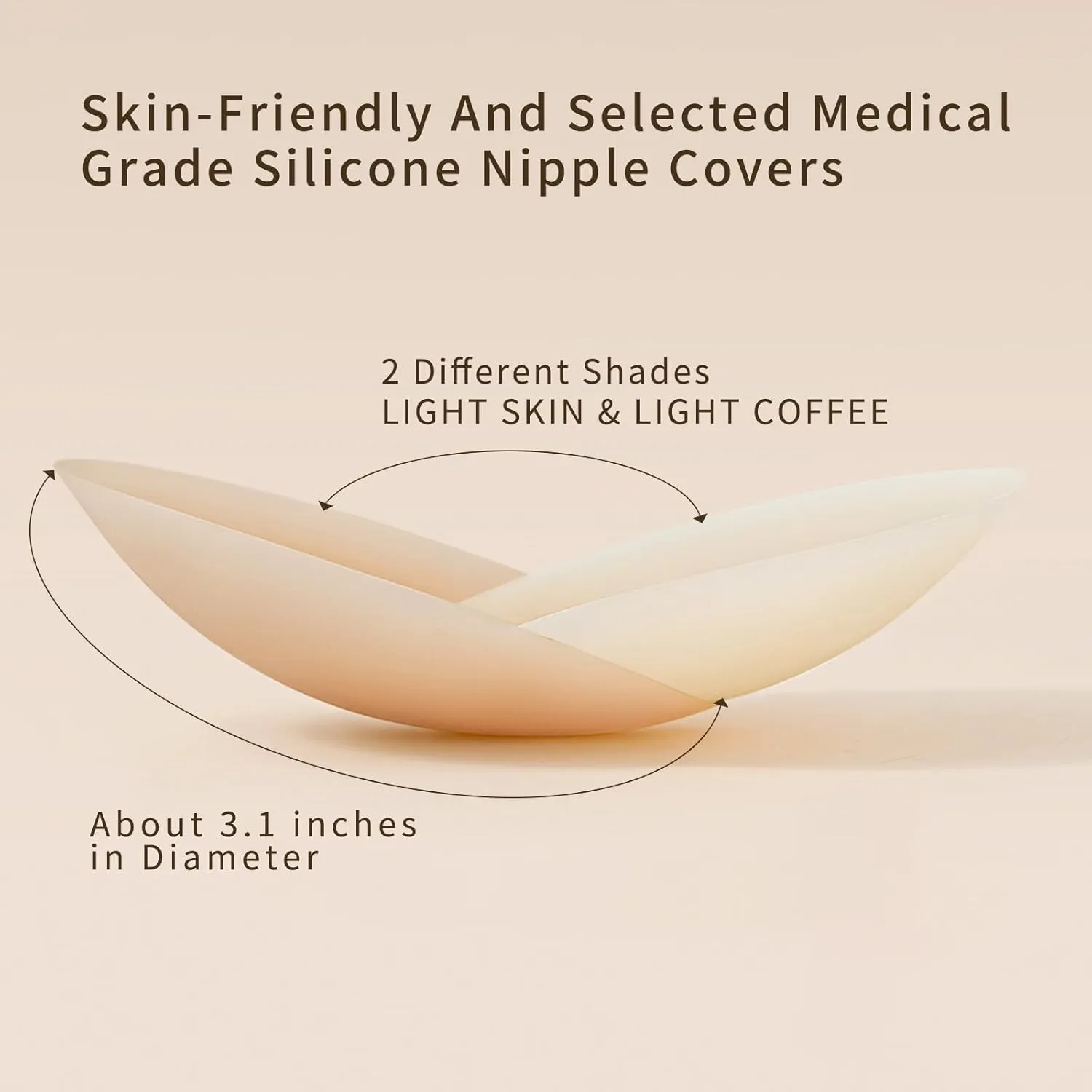 Plus Size Boob Tape 6 inch, Big Boobtape for Breast Lift D-G Cup Push Up, Breast Lift Tape for Large Breasts, Bra Tapes Lift with 2 Reusable Nipple Covers 10 Satin Nipple Pasties Brown