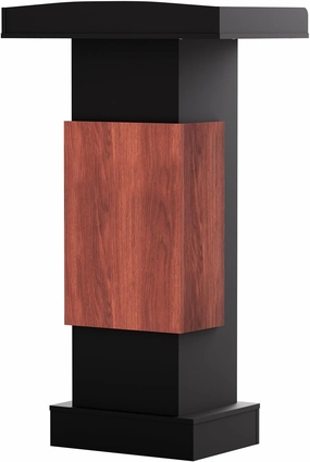 Podium Stand,Wood Podium,12MM Particle Board,Stable Pulpit with Storage,Mic Stand Space,Easy Installation Wooden Lectern for Restaurants,Churches,Seminars and Schools (Normal)