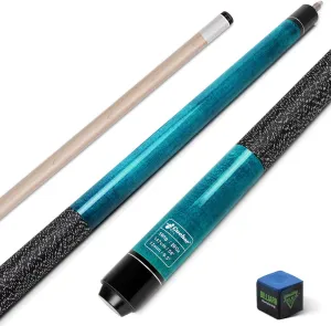 Pool Cues, 58 Inch 2-Piece Pool Sticks for Adults, House Bar Billiards Table Sticks 18 19 20 21 oz, Hardwood Billiard Cue in Purple Blue Green Orange Red Brown Selectable