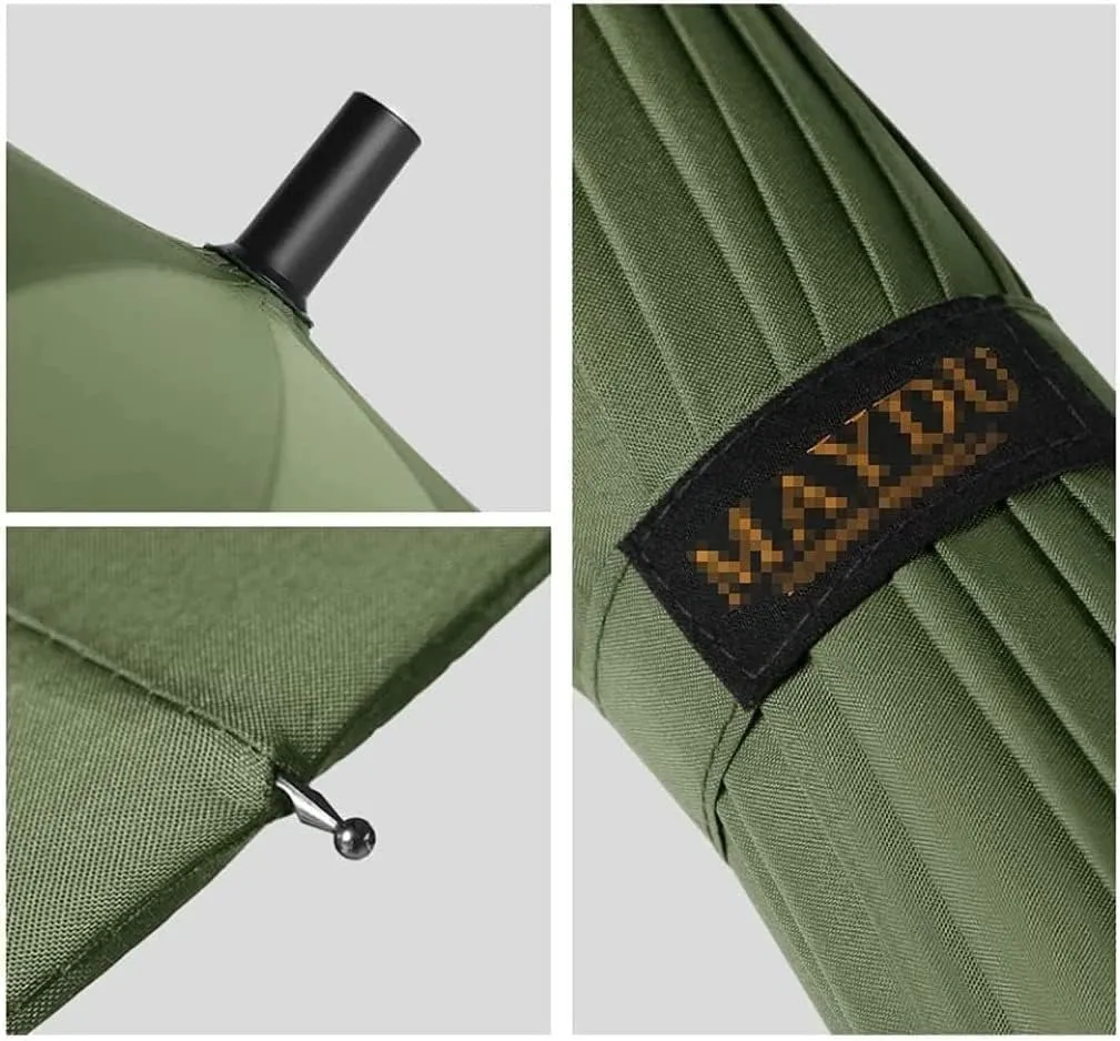 Portable Umbrella for Travel Golf Umbrella Large Automatic Open Canopy Vented Umbrella Windproof Waterproof Stick Umbrella Umbrella Outdoor(Brown)