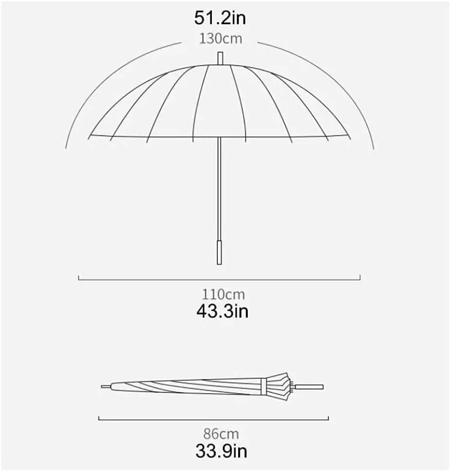 Portable Umbrella for Travel Golf Umbrella Large Automatic Open Canopy Vented Umbrella Windproof Waterproof Stick Umbrella Umbrella Outdoor(Brown)