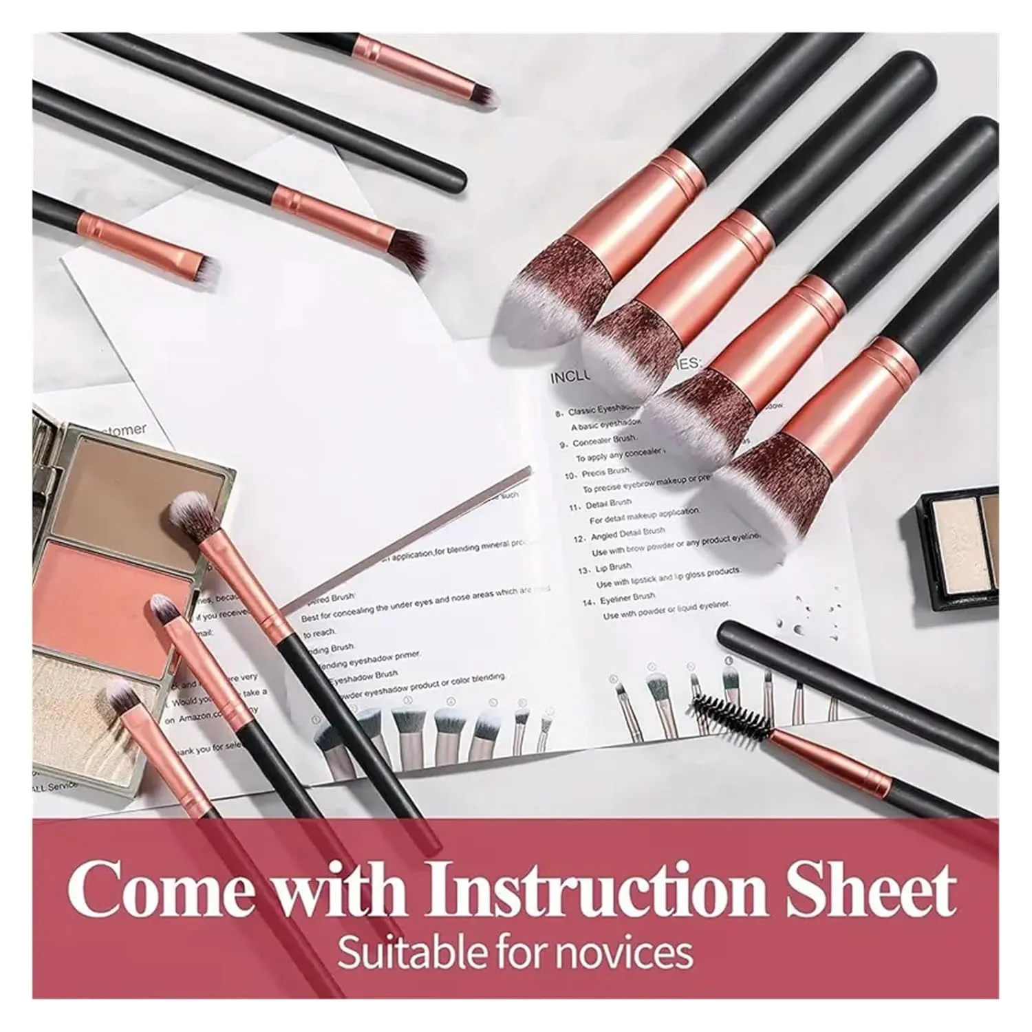 Professional 3/14/16Pcs Makeup Brushes Set Soft Fluffy Eye Shadow Foundation Concealer Blending Blush Brushes Women Beauty Tools(Blue)