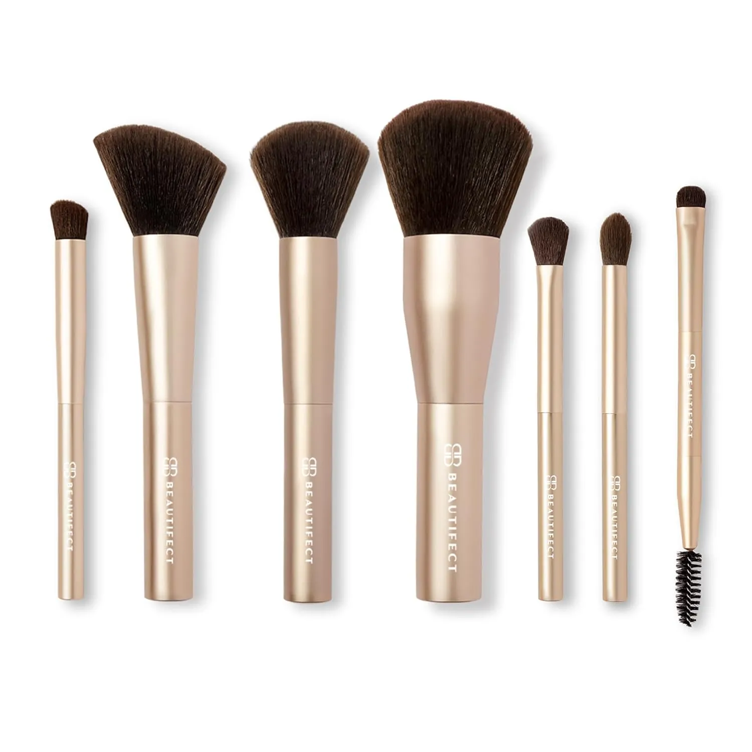 Professional Brush Collection - Ergonomical Makeup Brushes Set with 8 Brush Heads - Professional Makeup Brush Set for Face & Eyes - For Makeup Application